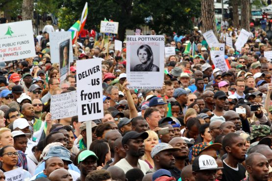 South Africans Protest Outside Bell Pottinger Head Office