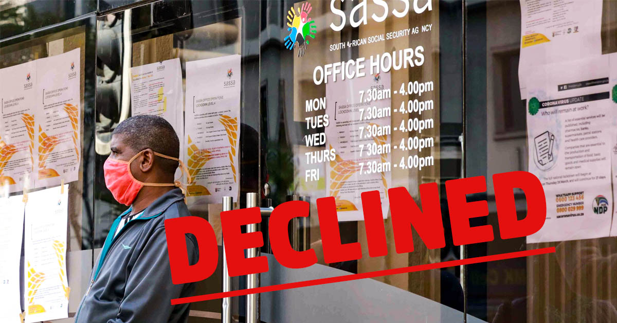Why is sassa declining the R350 applications? Why is sassa declining the R350 applications?