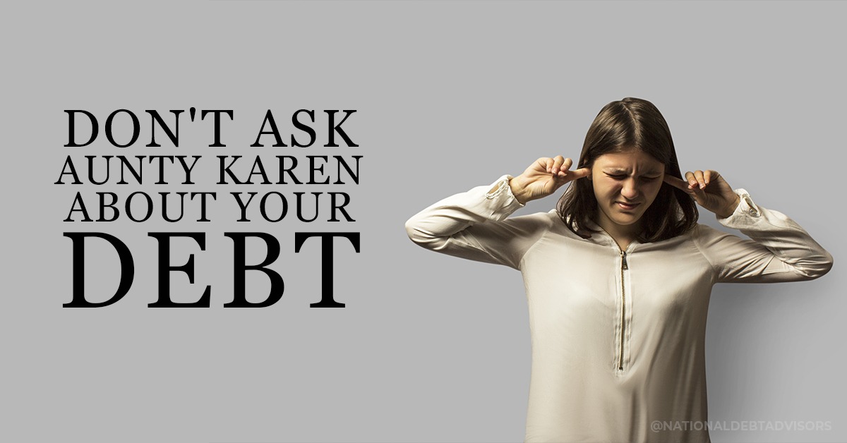 Don’t ask aunty Karen about your debt Don't ask aunty Karen about your debt