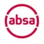 Absa logo with red circular outline and lowercase text