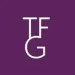 TFG (The Foschini Group) logo with white stylized text on a purple background