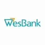 WesBank logo with teal and orange text and arrow design